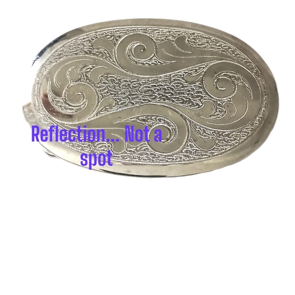 Frye Belt Buckle Etched German Silver Western Vintage Southwestern Cowgirl - Picture 6 of 14